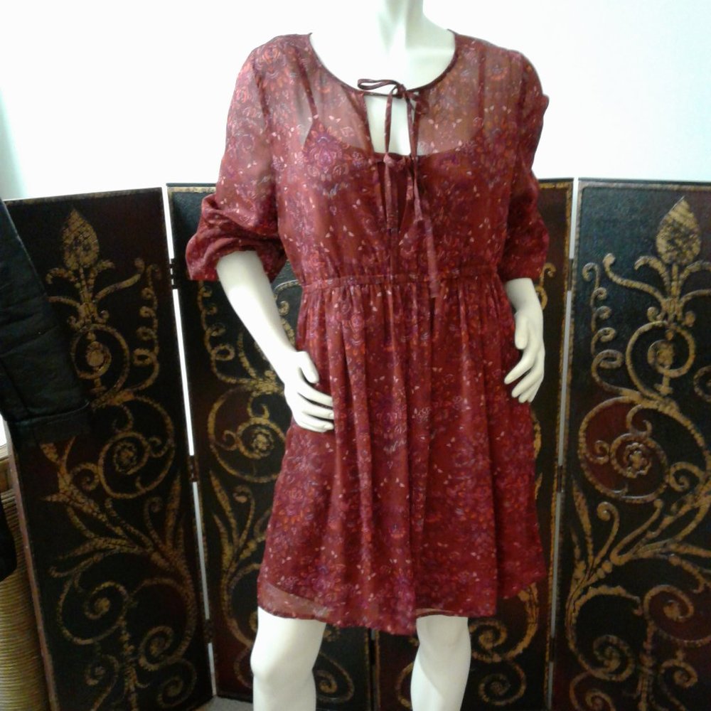 Mudd Burgandy  Dress  Size XL